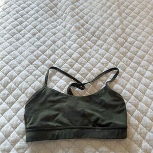 lululemon athletica Green Camouflage Sports Bra